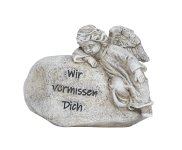 Tomb angel lying on stone "Wir
