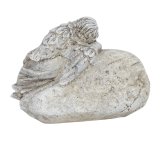 Tomb angel lying on stone "Wir