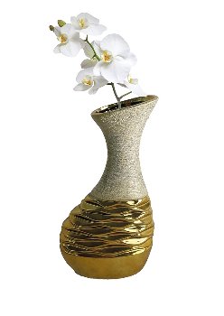 Vase modern "gold" h=28cm b=15cm