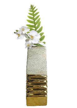 Vase modern "gold" h=33cm b=12cm