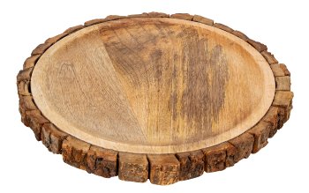 Wooden tray d=28cm