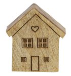 Holz-Dekohaus zum Stellen h=14cm