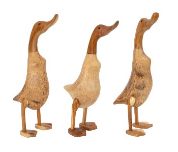Holz-Enten naturfarben (M) h=43-46cm