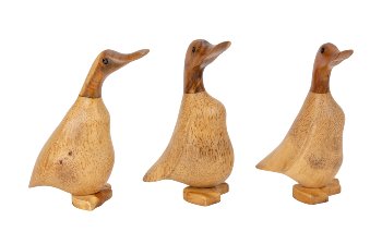 Holz-Baby Ente naturfarben h=17-20cm