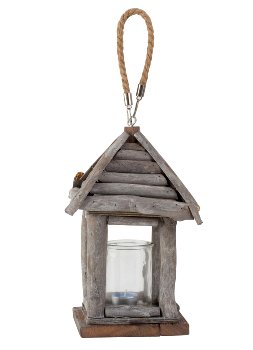 Wooden lantern for hanging 20x20xm