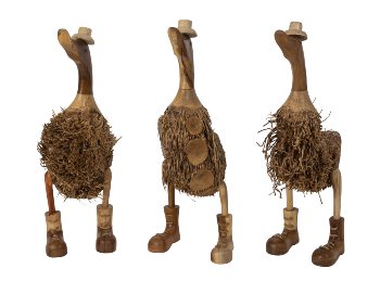 Holz-Enten mit Wurzel-Bauch (M)