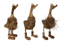 Holz-Enten mit Wurzel-Bauch (M)
