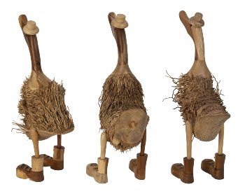 Holz-Enten mit Wurzel-Bauch (M)