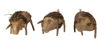 Holz-Schwein mit Wurzel-Bauch (M)