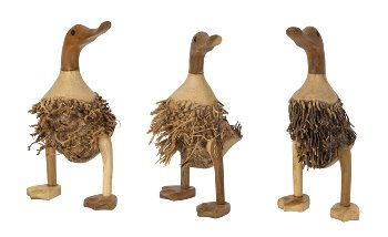 Holz-Enten mit Wurzel-Bauch (XS)