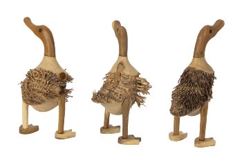Holz-Enten mit Wurzel-Bauch (XS)
