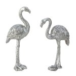 Flamingo silber glitzer h=20-24cm