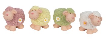sheep with curly hair h=13cm w=15cm