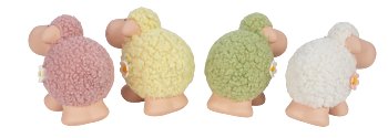 sheep with curly hair h=13cm w=15cm