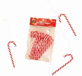 Decoration-candy cane h=12,5cm in bag