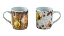 Tasse "Weihnachts-Kugeln" h=9cm d=8,2cm