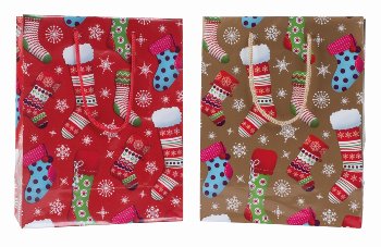 Gift bag 'x-mas design' 22,8x18,4x10,2cm