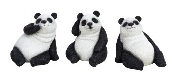 Panda bear h=8,5-11cm w=11cm asst.