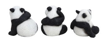 Panda bear h=8,5-11cm w=11cm asst.