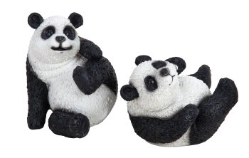 Panda bear h=8+10cm w=10+10,5cm asst.