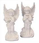 Angel praying kneeling with cross h=29cm