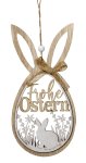wooden easter rabbit egg for hanging