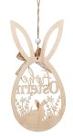 wooden easter rabbit egg for hanging