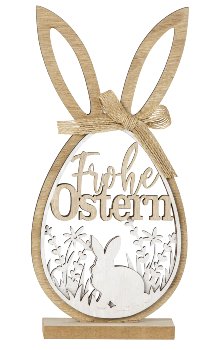 wooden easter rabbit egg for standing