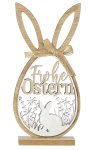 wooden easter rabbit egg for standing