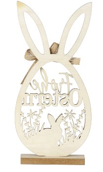 wooden easter rabbit egg for standing