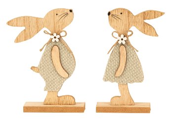 Wooden easter rabbits for standing