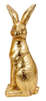 Osterhase sitzend in gold h=38,5cm