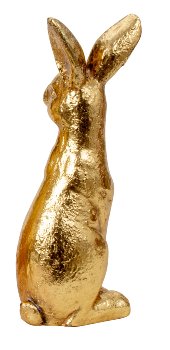 Osterhase sitzend in gold h=38,5cm