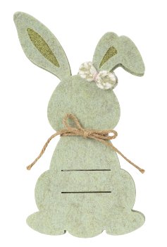 Felt rabbit mint green with slit for