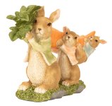 Eastern rabbits decoration with carrot