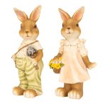 Eastern rabbits standing with shovel &