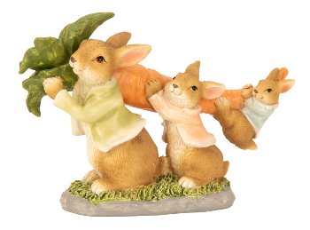 Eastern rabbits decoration with carrot