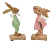 Eastern rabbits boy & girl standing