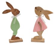 Eastern rabbits boy & girl standing