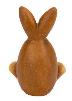 Hase braun in Ei-Form sitzend h=14,5cm