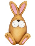 Brown rabbit in egg shape h=23cm