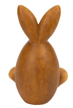 Brown rabbit in egg shape h=23cm