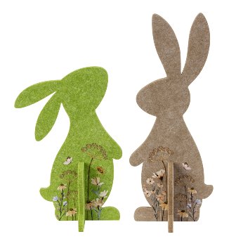 Felt Rabbit with flower decoration