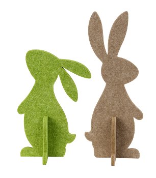 Felt Rabbit with flower decoration