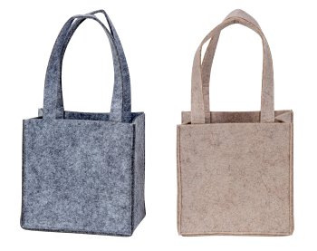 Filztasche mit Hasen Aufdruck h=15cm