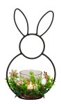 Metal rabbit silhouette with decoration