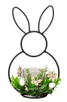 Metal rabbit silhouette with decoration