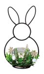 Metal rabbit silhouette with decoration