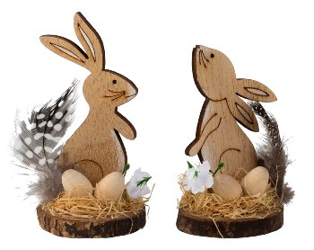 Wodden Easter decoration h=8,5-10cm