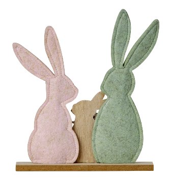 Holz/Filz-Osterhasen Dekoration zum